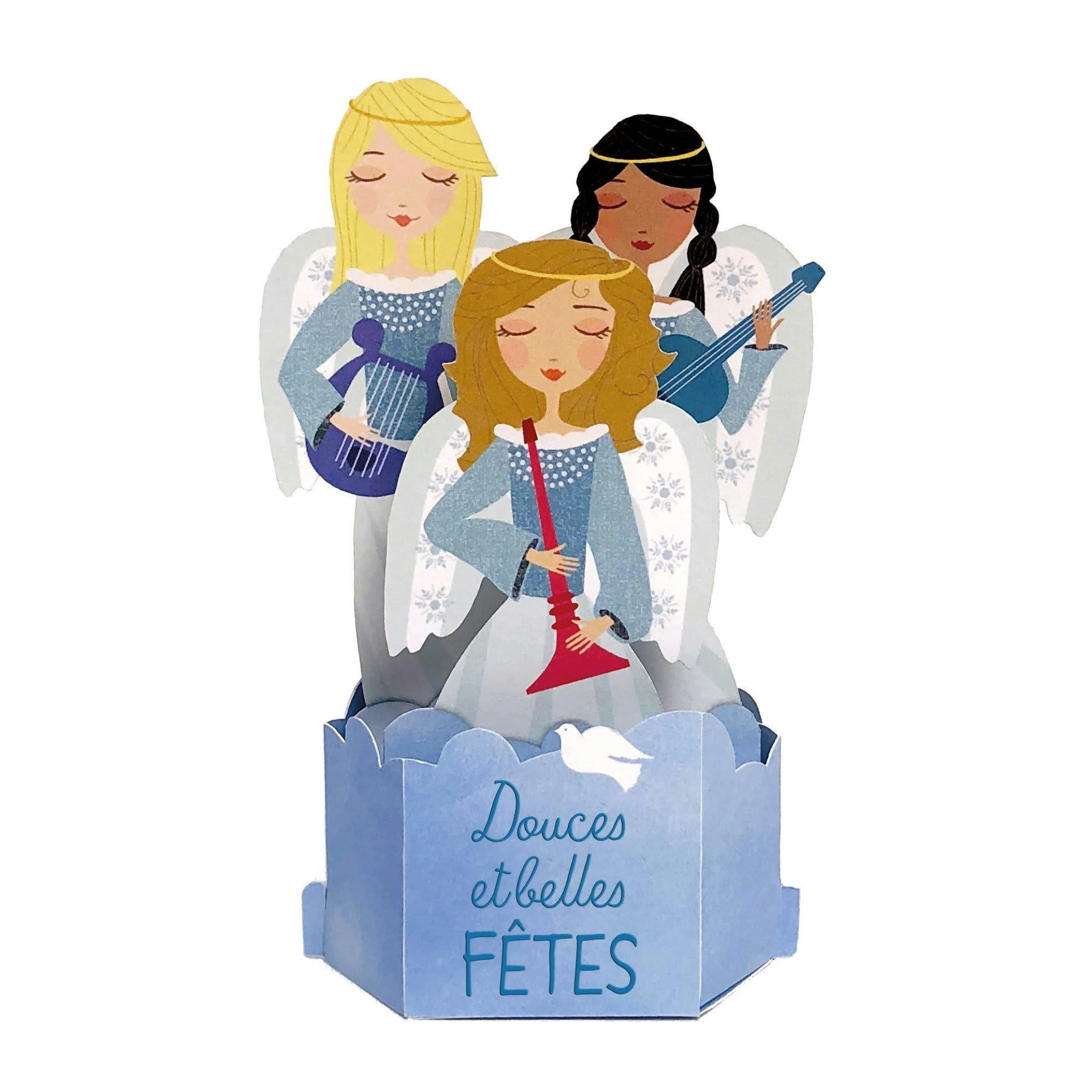 - Carte de voeux noël pop-up 3d anges