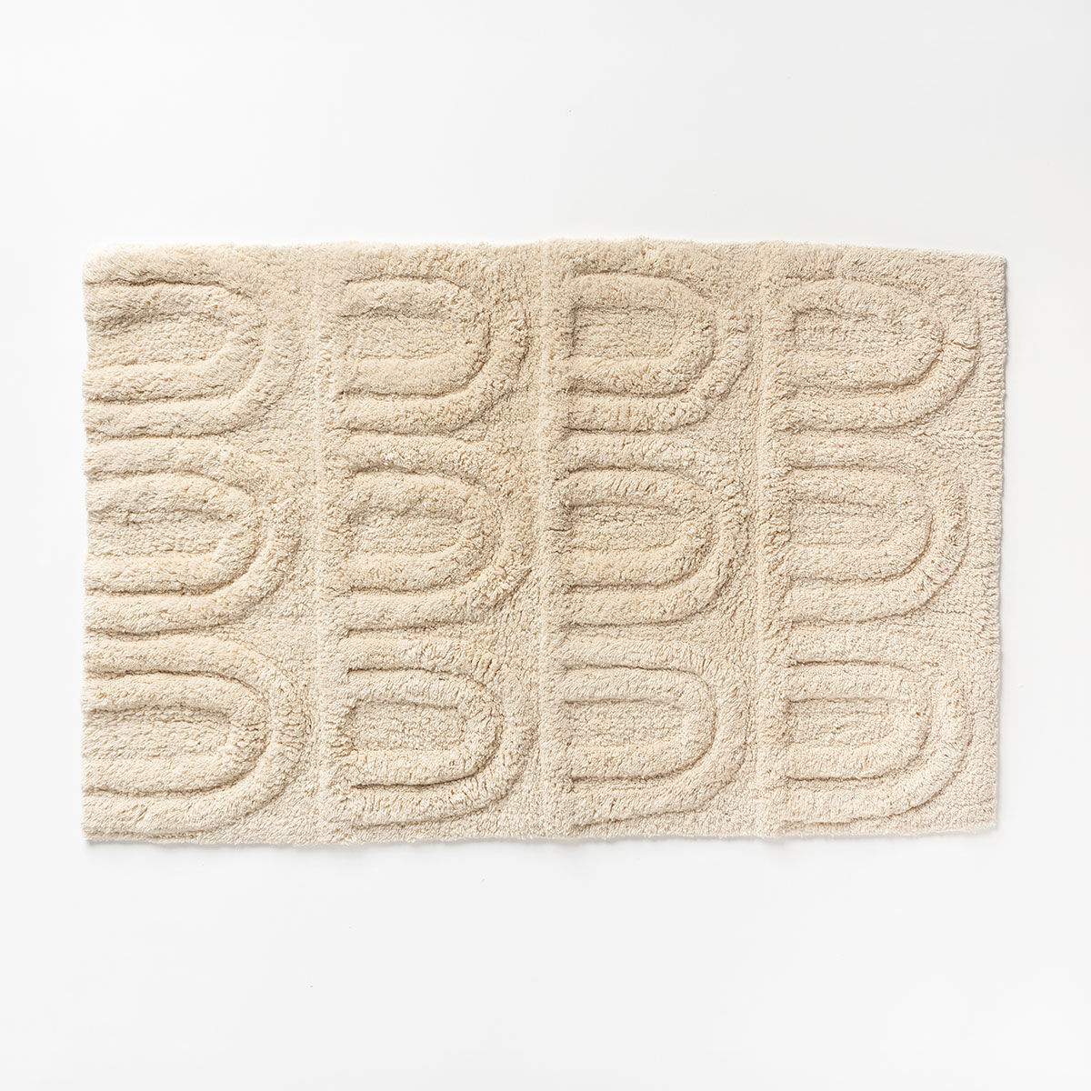 Tapete wc ELLA bege de algodão 50x80cm