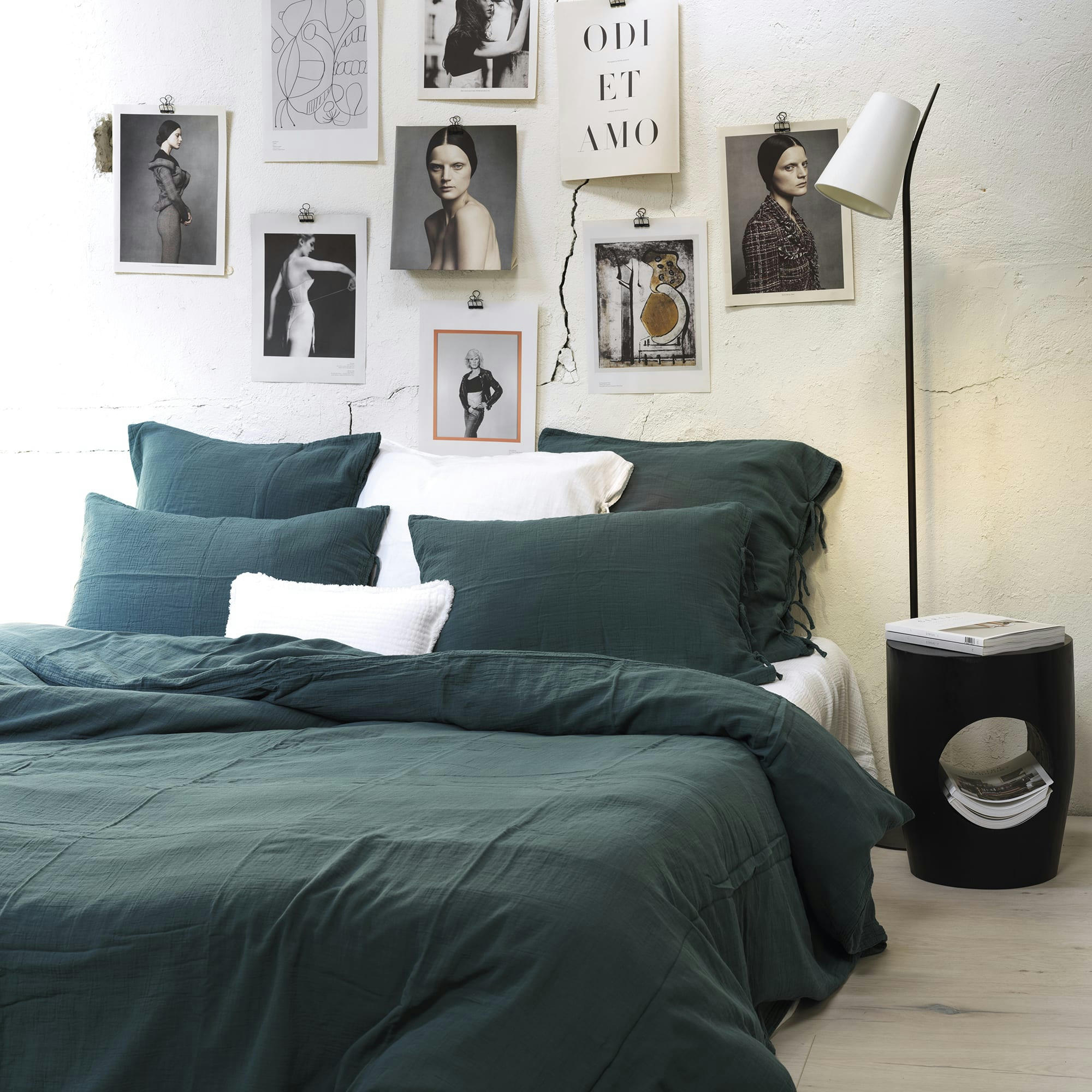 GAZE DE COTON LIGHT - Housse de couette en gaze de coton light rivière 240X220 CM