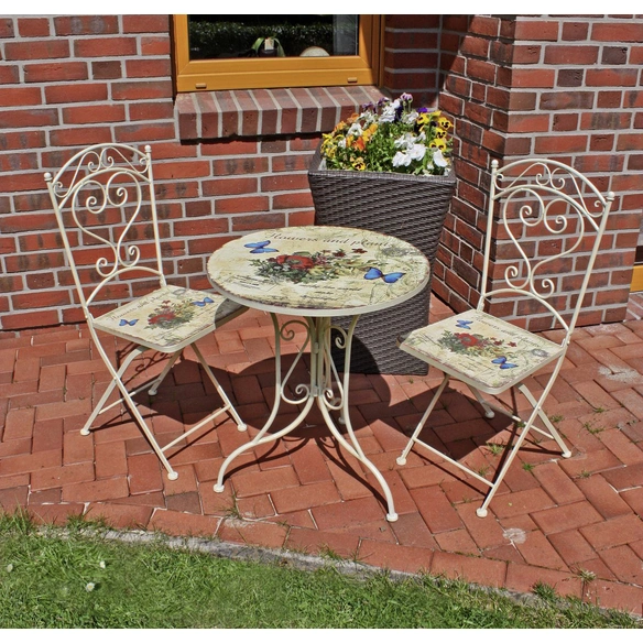 Gartenmöbelset, 2 Sitzplätze, Metall