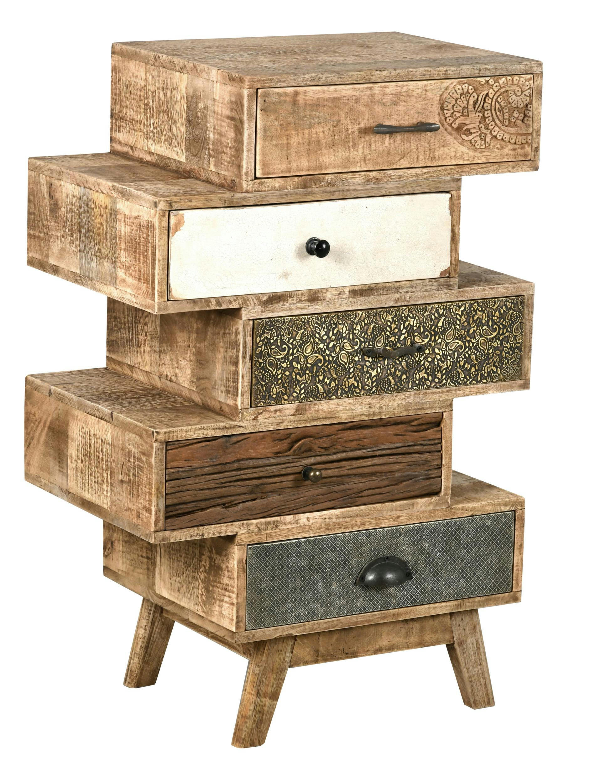 - Commode 90cm en manguier et métal zouma