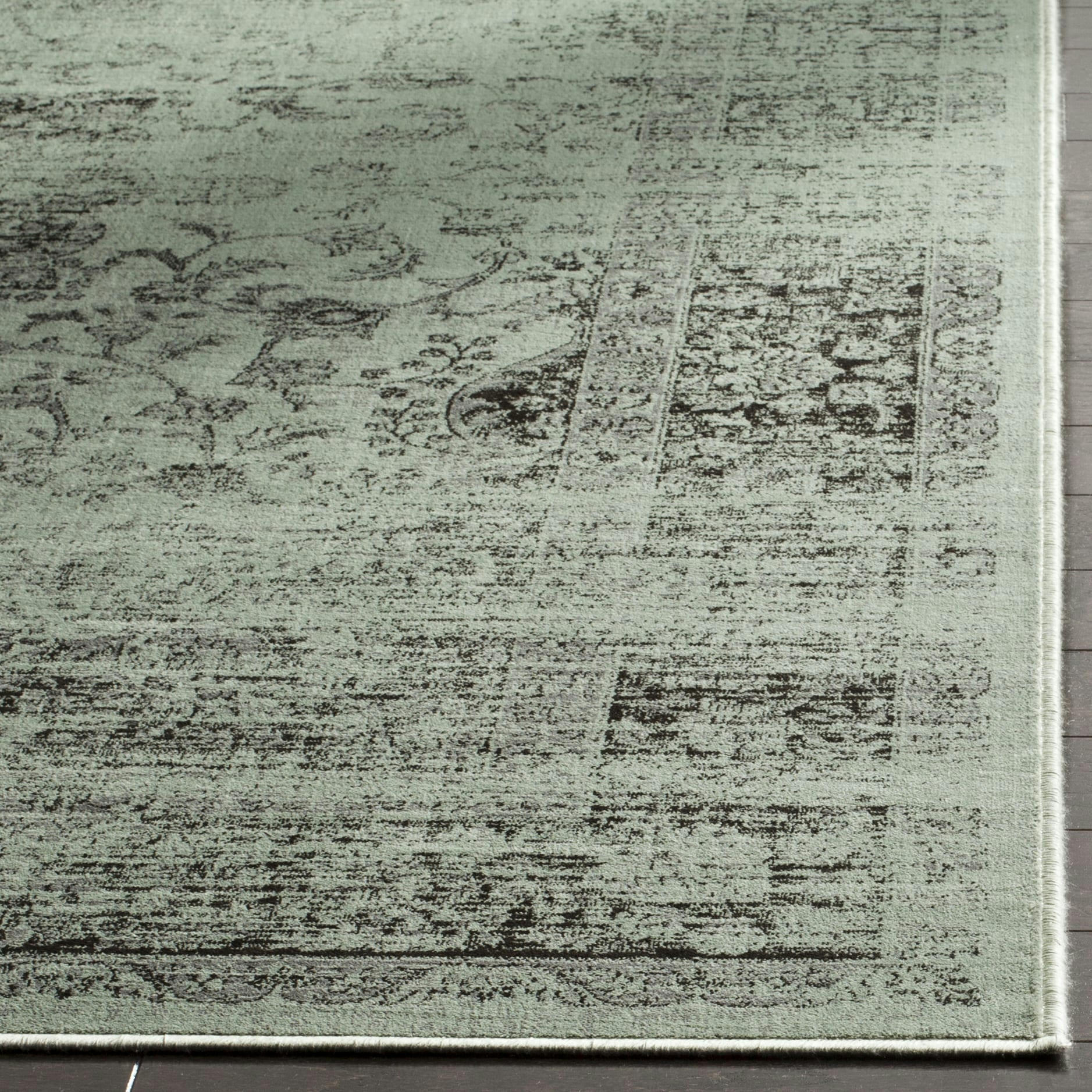 VINTAGE - Tapis de salon interieur en gris & epicea, 99 x 170 cm