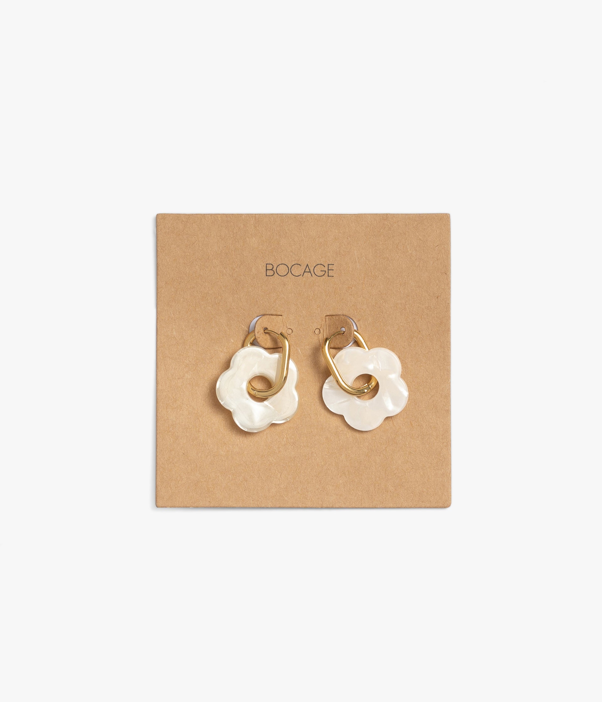 Boucles d'oreilles Delphine écru