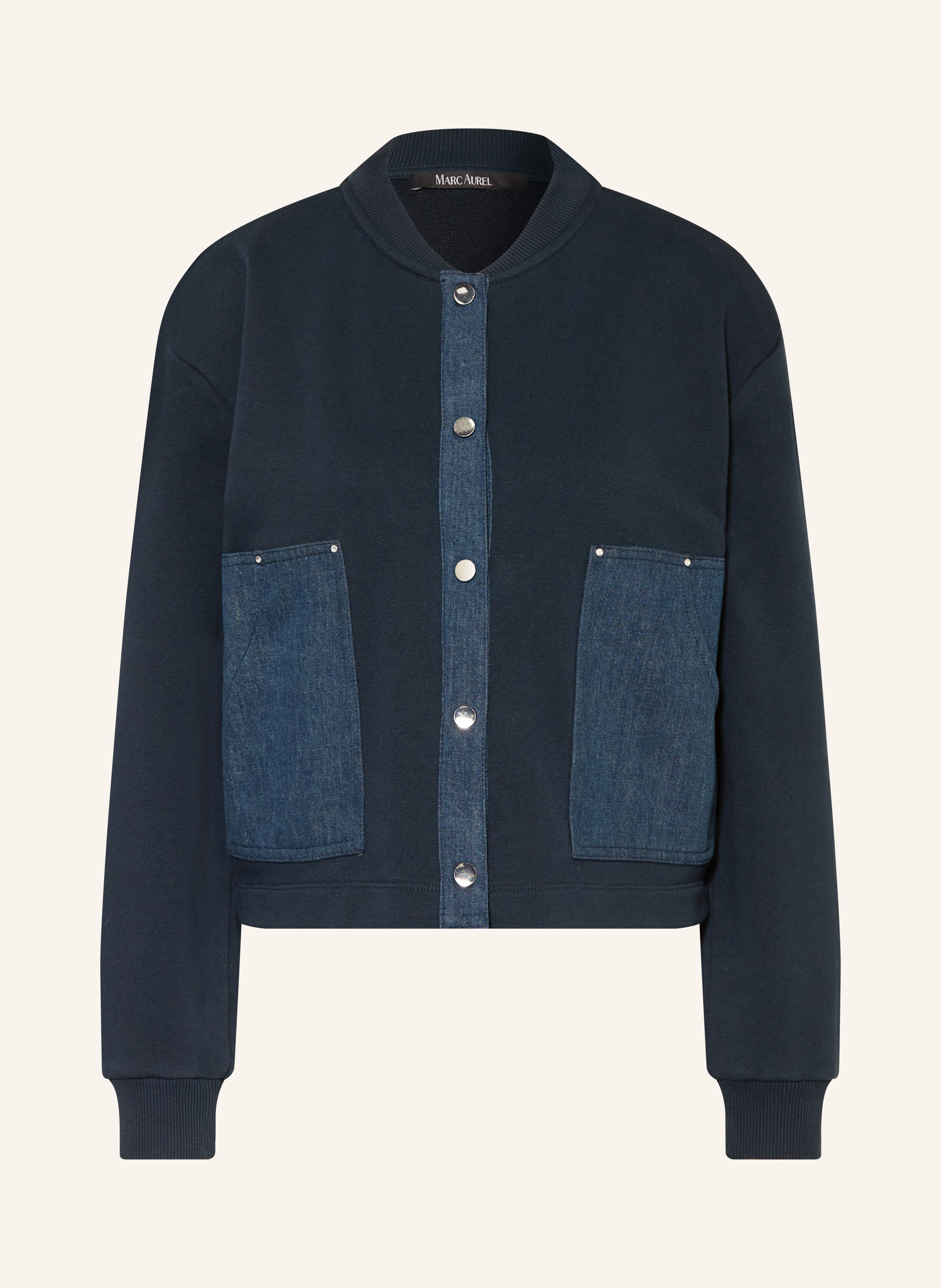 MARC AUREL Sweatjacke im Materialmix