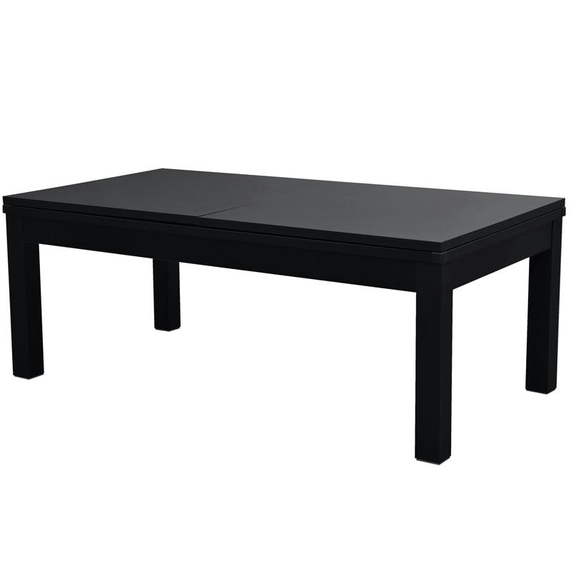 EDDIE - Table de billard convertible noire tapis bleu