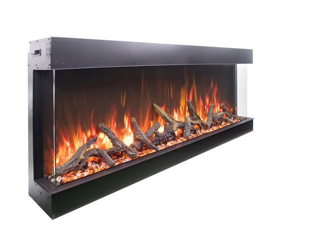 Amantii Smart 88" unit - 14 1/4" in depth 3 sided glass fireplace