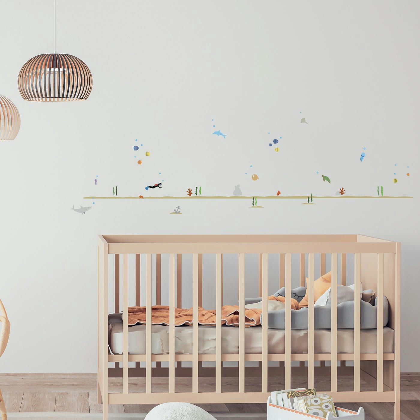 - Sticker Mural Frise Plongée Sous-Marine 2m