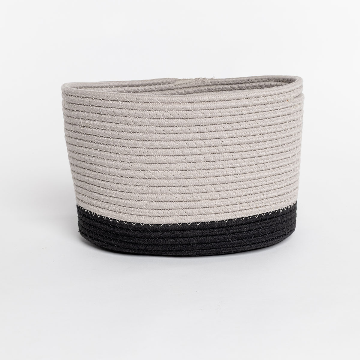 Cesto wc bege em algodão 32x25cm