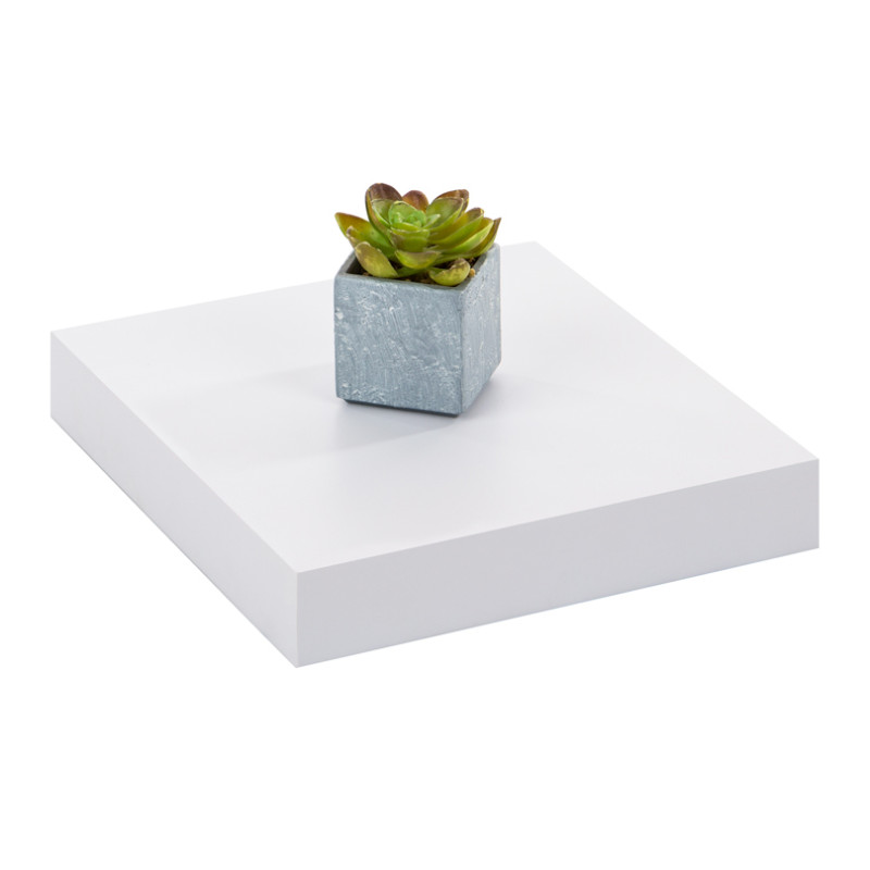 Tablette murale blanche 23 x 23,5 x 3,8 cm PRACTO HOME