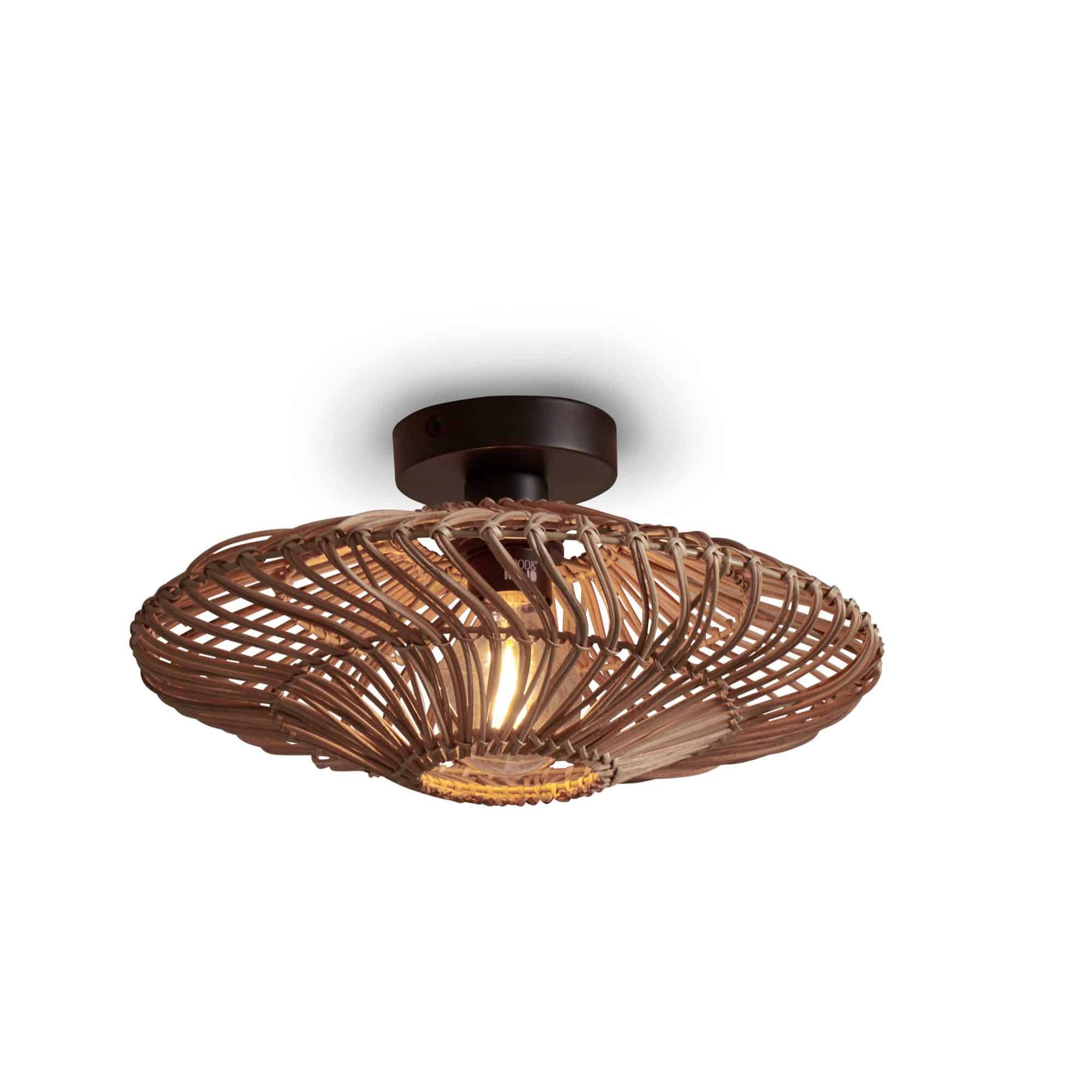GOOD&MOJO plafonnière Zanzibar - bruin - Ø40cm