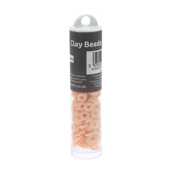 Peach Clay Beads 6mm 12g