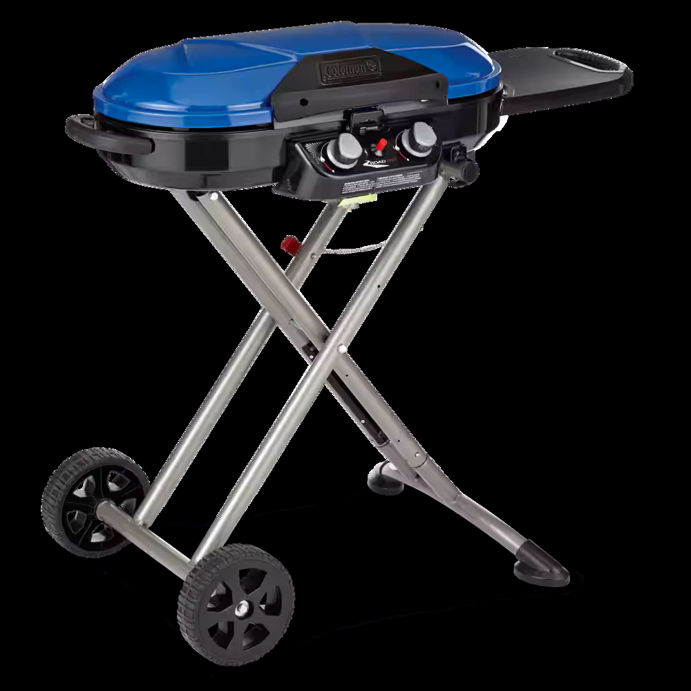 Coleman Excursion Portable 2-Burner Propane Gas BBQ Grill with a Folding Stand