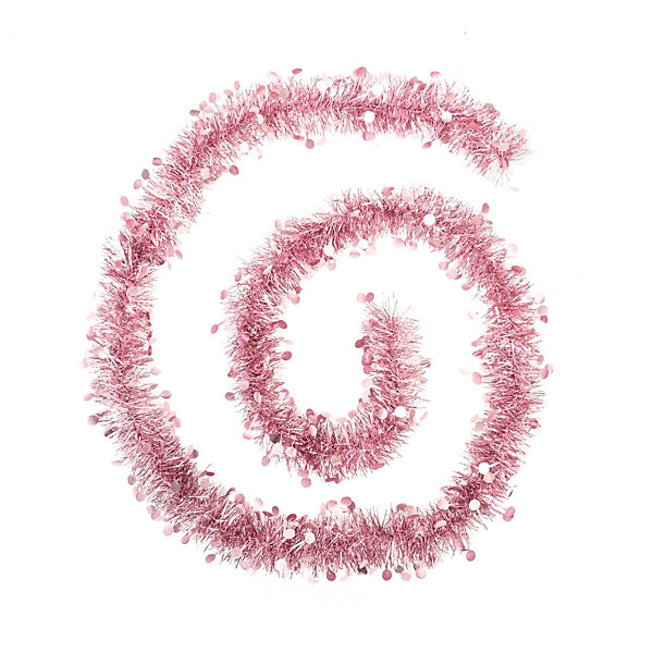 Guirlande de noël pastille embossée rose 100x4x2m- Multicolore- Atmosphera