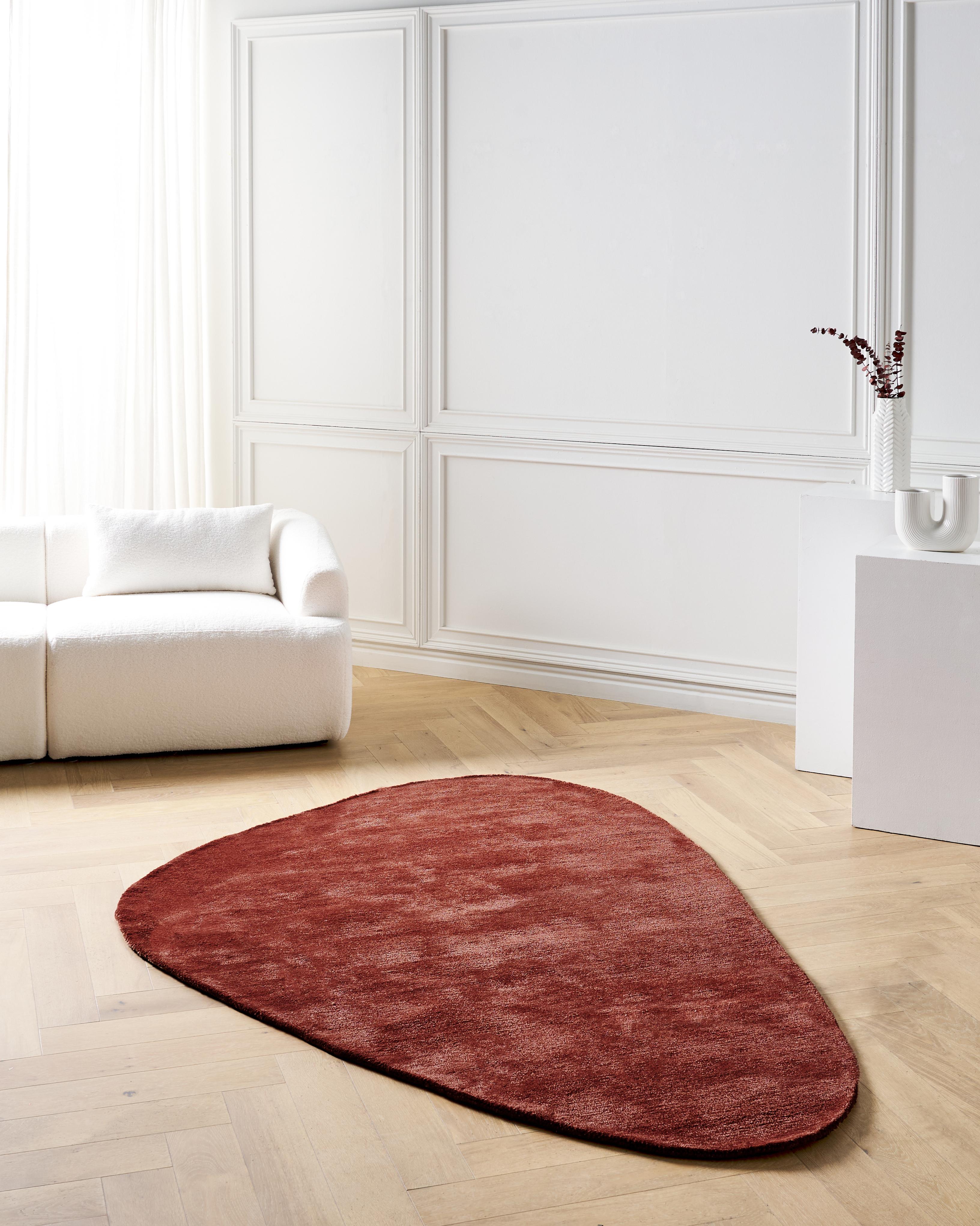 Rug TANDO Dark Red 160 x 230 cm Viscose