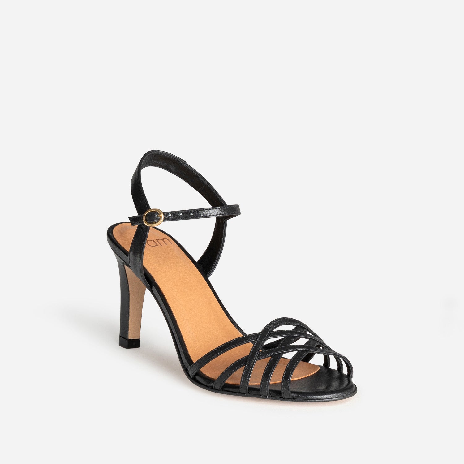 Sandaleà talon noire cuir