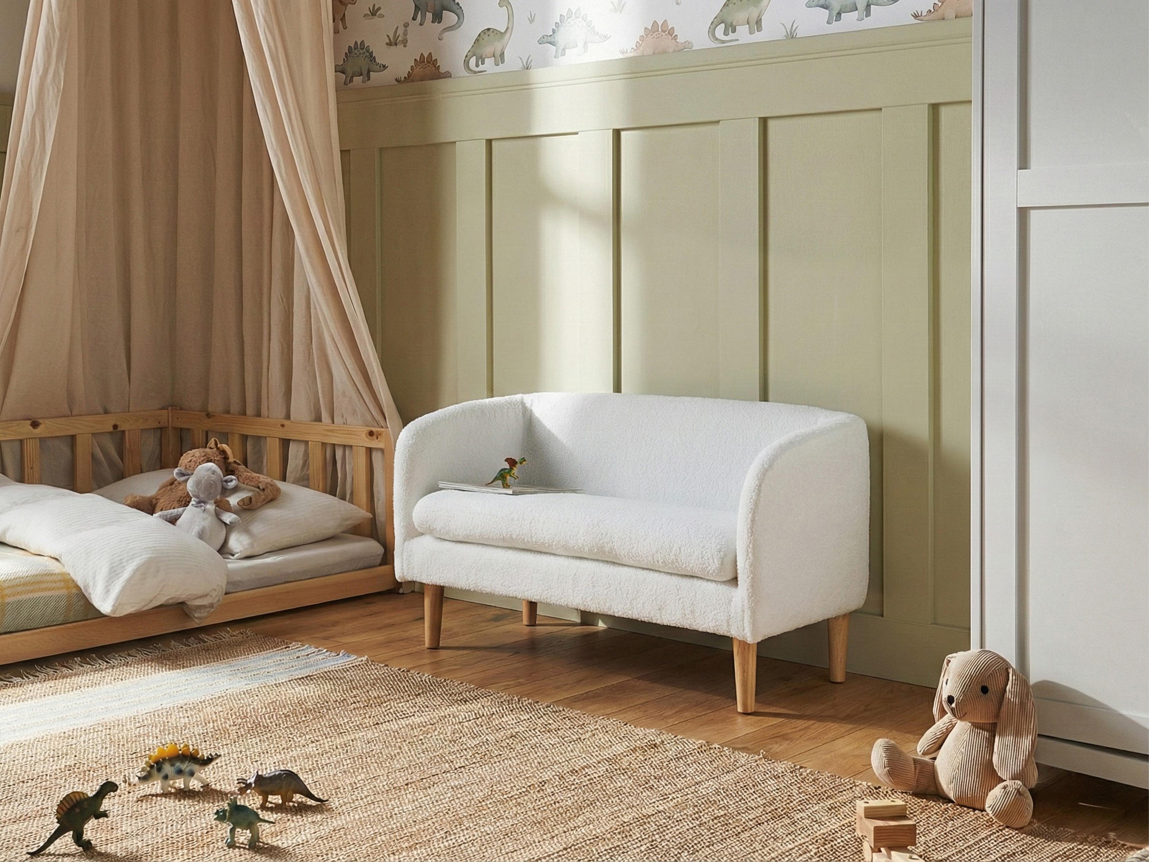 Kids Sofa DAGALI Boucle White