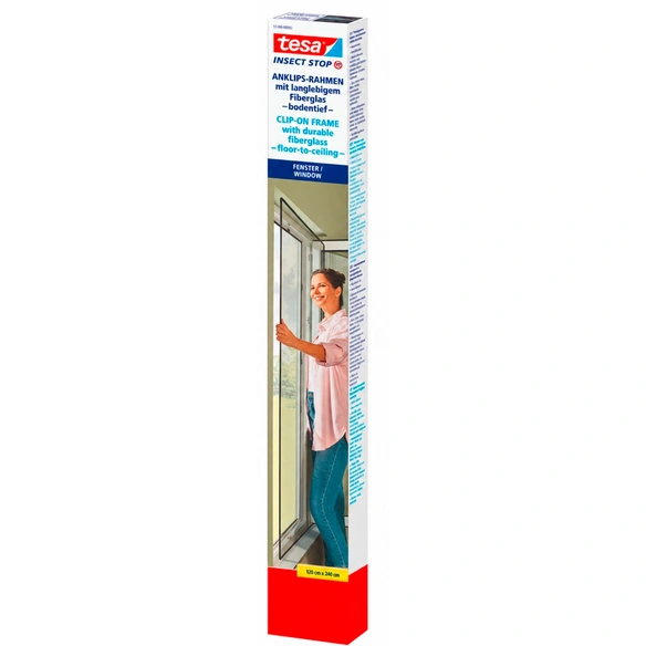 Anklips-Rahmen Fliegengitter »Insect Stop«, bodentief, 1,2 x 2,4m, anthrazit