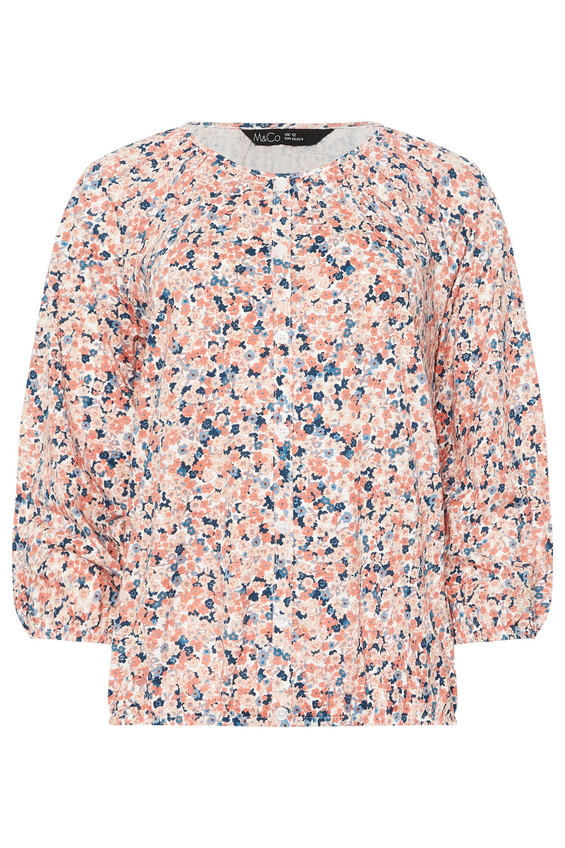 M&Co Button Down Cotton Blouse