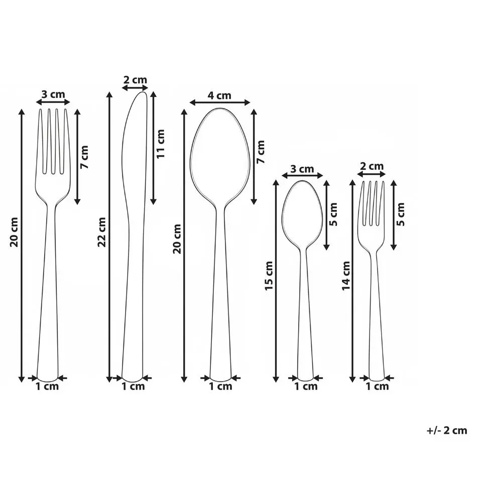 PENNE - Bestekset 60-delig - Zilver - RVS