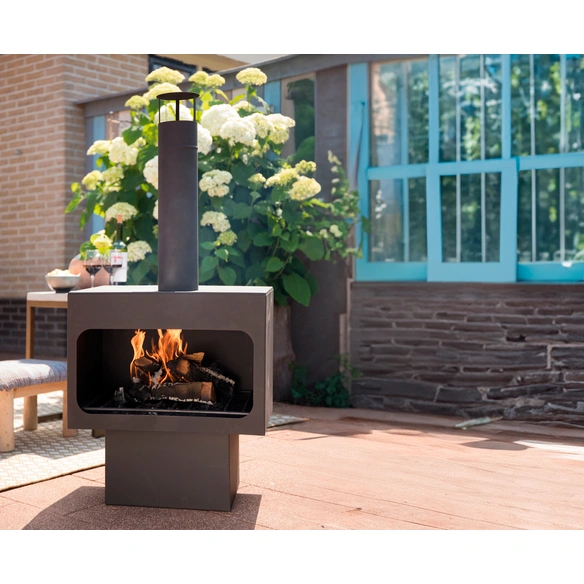 Gartenkamin »Jersey XL«, LxBxH: 40x56x118 cm, schwarz