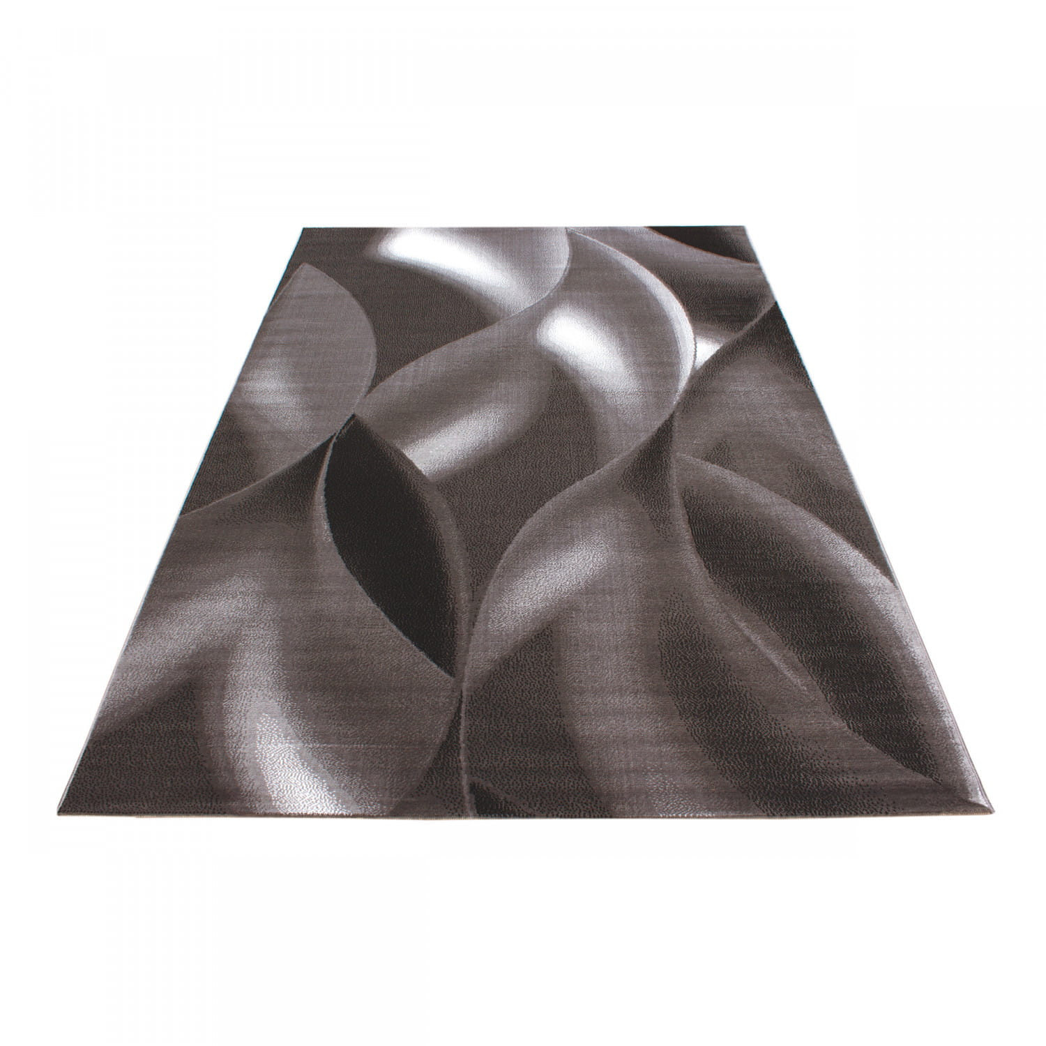Dywan nowoczesny Plus wstęgi brązowy 80 cm x 150 cm