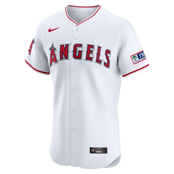 Los Angeles Angels Nike Home Elite Patch Jersey - White
