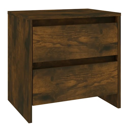 NNEVL Bedside Cabinets 2 pcs Smoked Oak 45x34.5x44.5 cm Chipboard