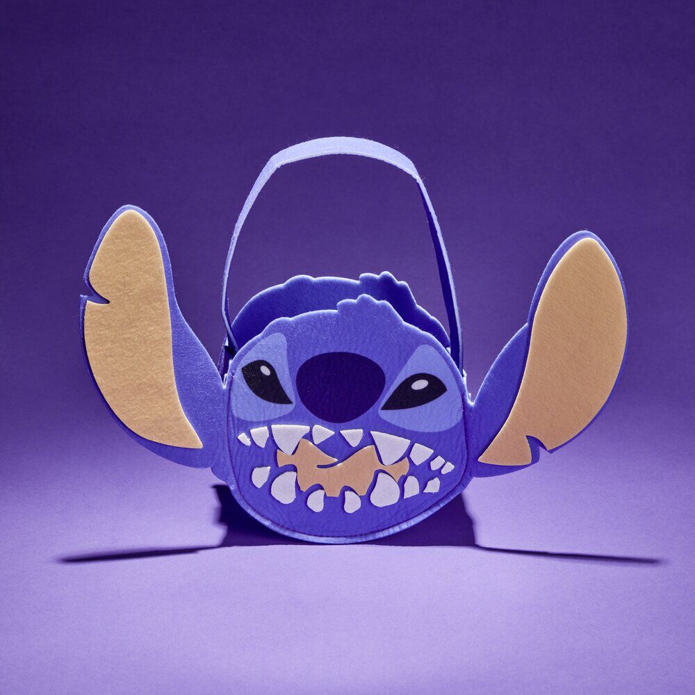Seau à bonbons Halloween Disney Stitch bleu