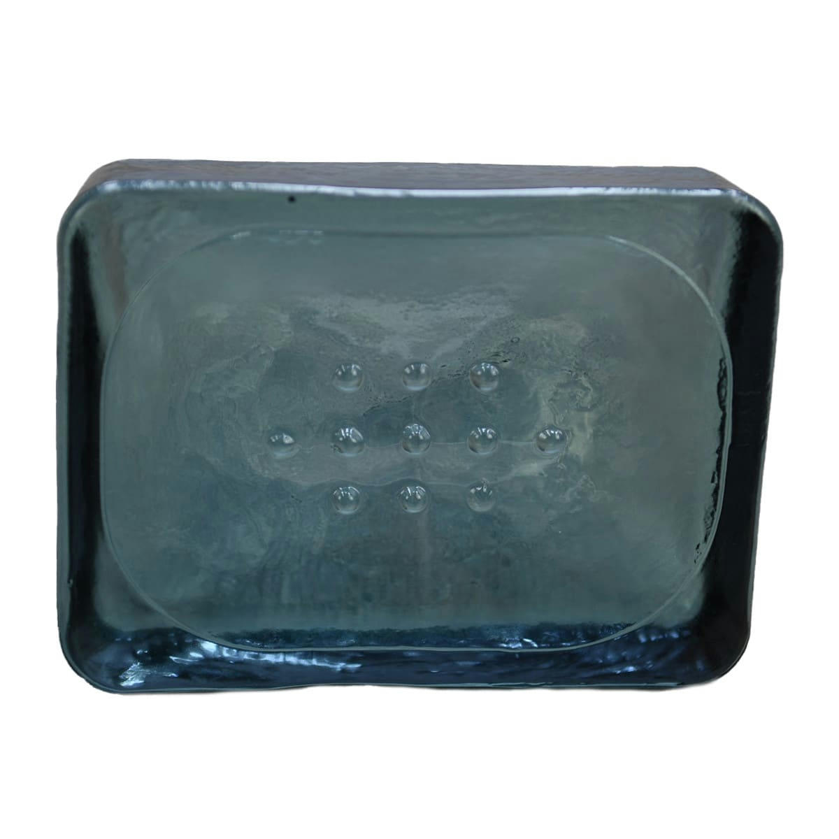 AUTHENTIC - Portesavon en verre recyclé  silver gris 12x9x3 cm