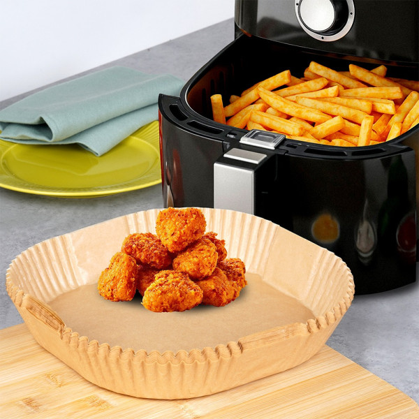 Wkład do frytkownicy Air Fryer papierowy kwadratowy 23x23 cm 50 szt.