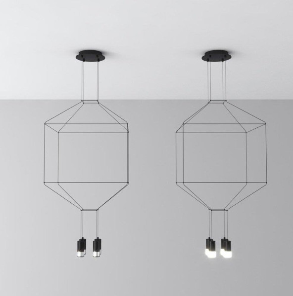 Lampa wisząca LINEA-4 czarna 45 cm nowoczesna loft