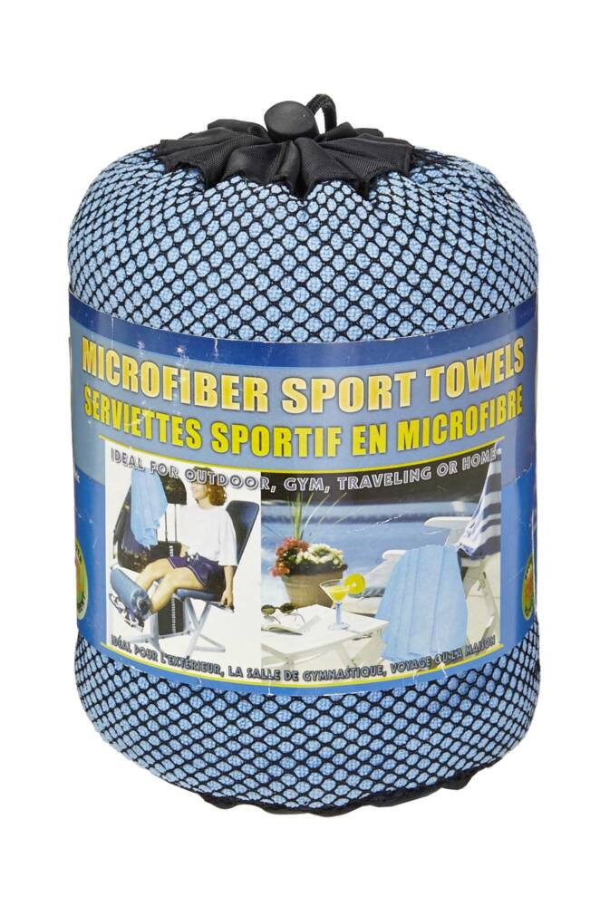 Outbound Compact Lightweight Microfibre  Absorbent & Fast-Drying Camping Sports Towel w/ Bag, 29 x 55-in