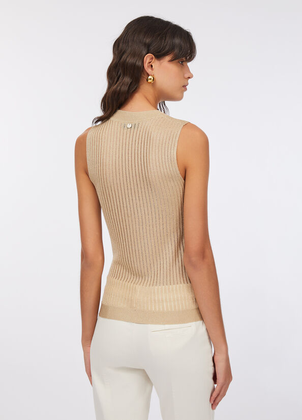 Top in maglia lurex&reg;