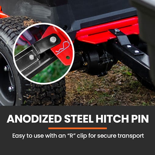 NNEMB 270kg Capacity Metal Dump Cart-for Ride on Mower