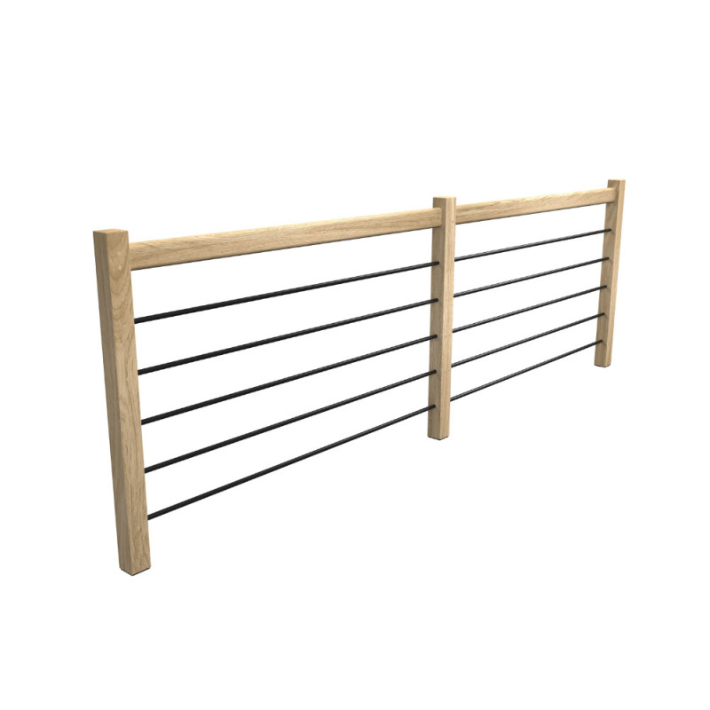 Kit garde-corps en chêne pour escalier Trendy Eco 320 cm SOGEM