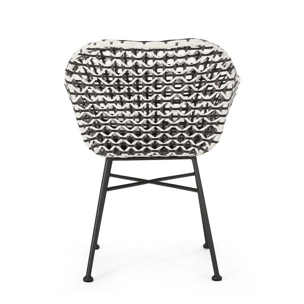 Beulah Outdoor Faux Wicker Chairs (Set of 2) by Christopher Knight Home