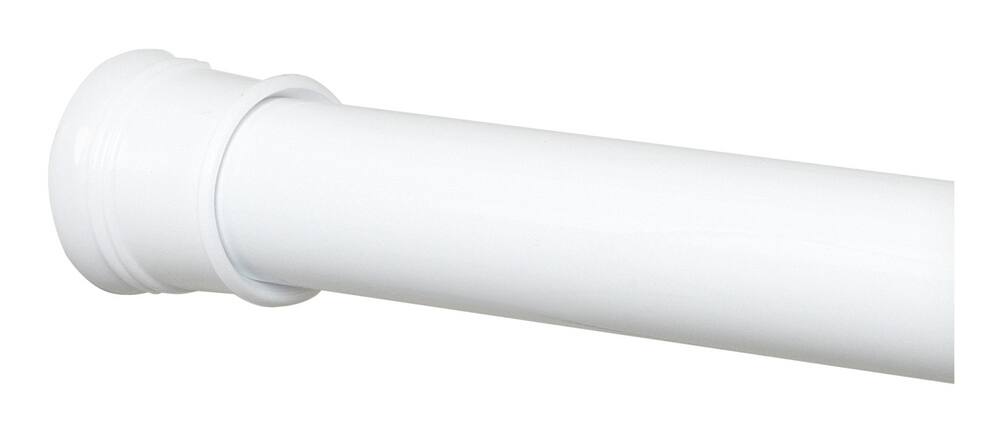For Living Adjustable Shower Curtain Tension Rod, White, 36-in to 60-in