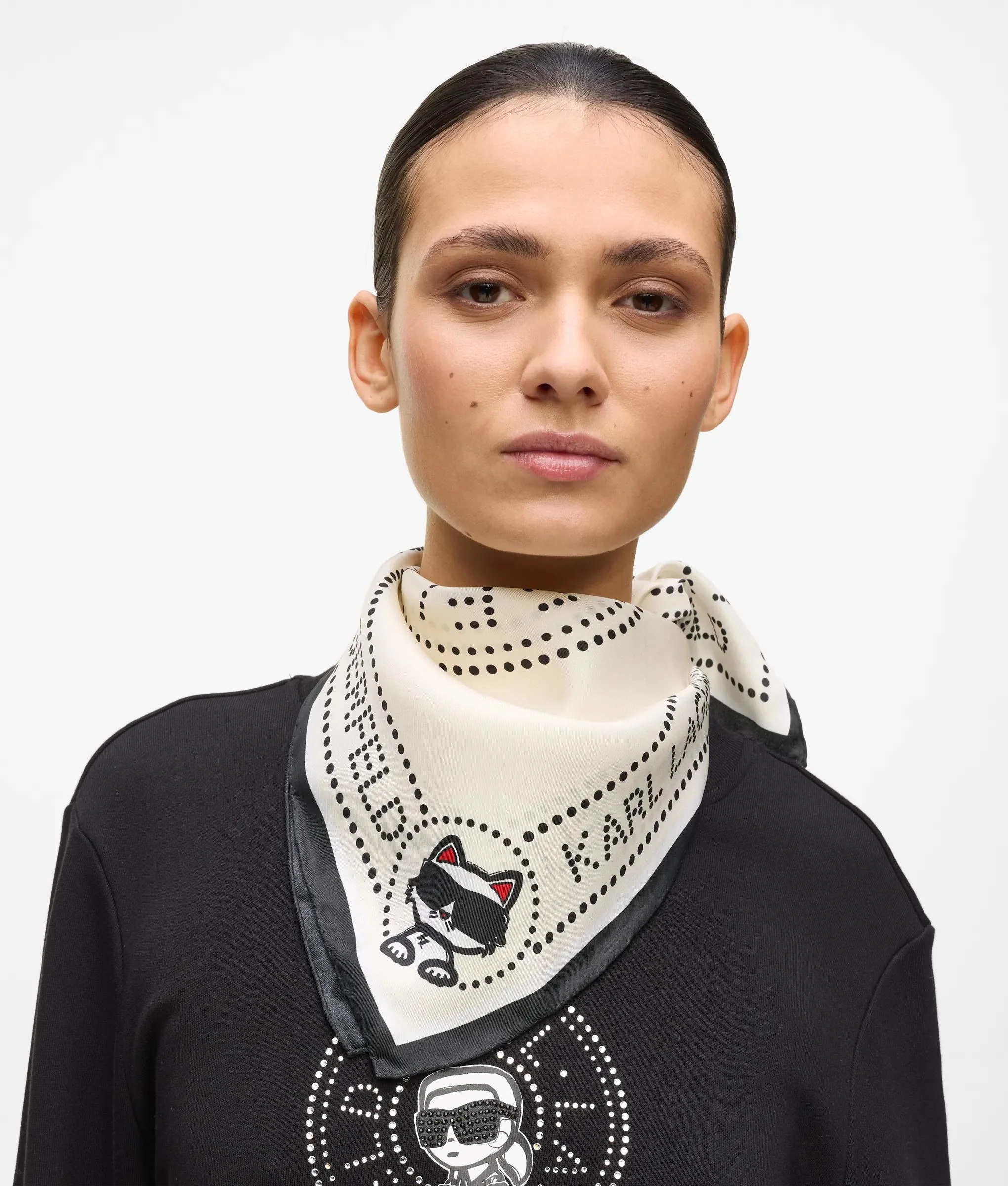 Foulard à motif cercle Ikon Choupette