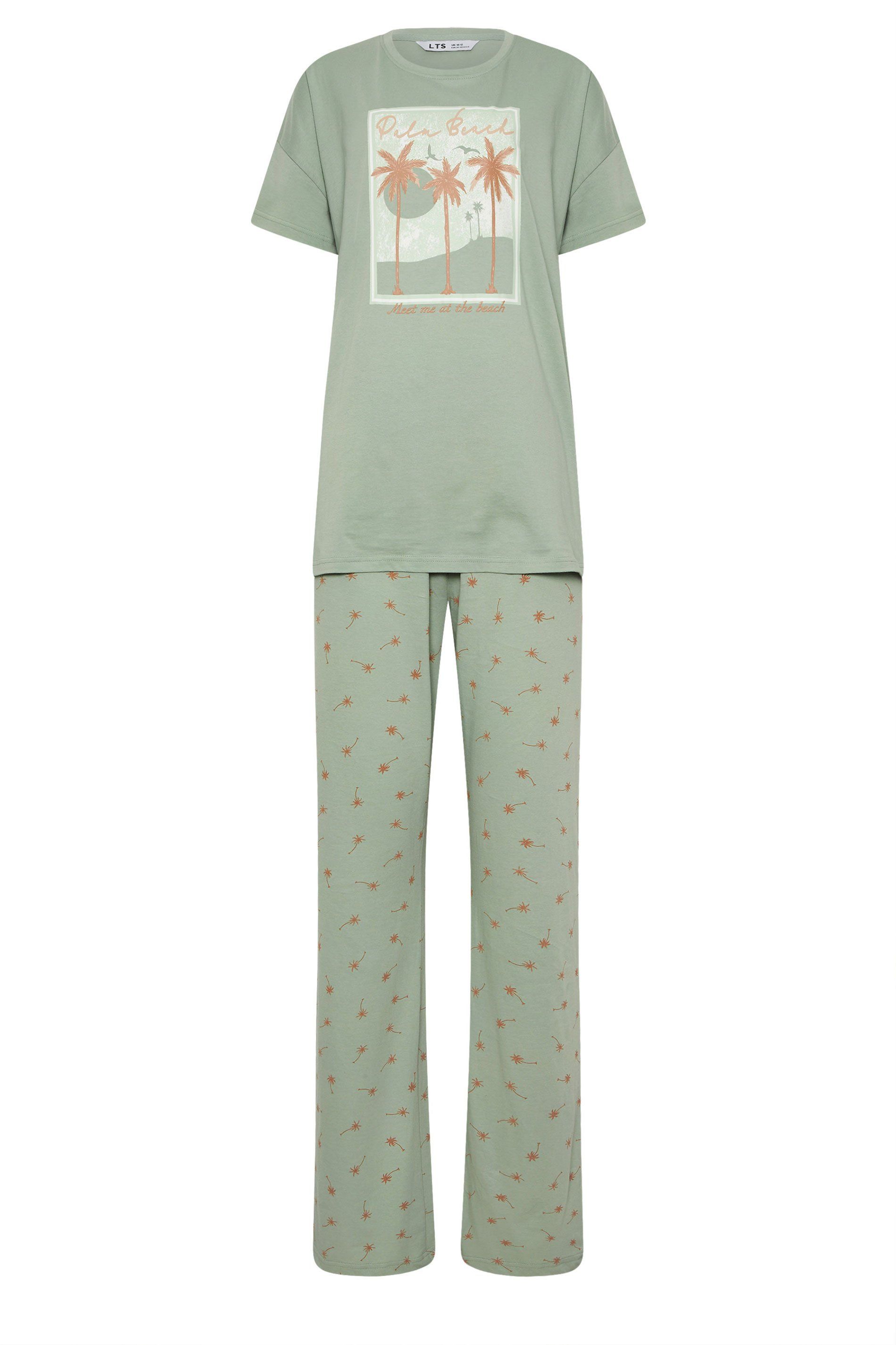 Long Tall Sally Tall 'Palm Beach' Slogan Pyjama Set