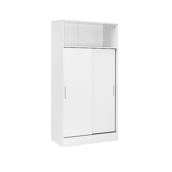 Armoire Home 2 Portes Coulissantes - Venprodin - 157X81X38 Blanc