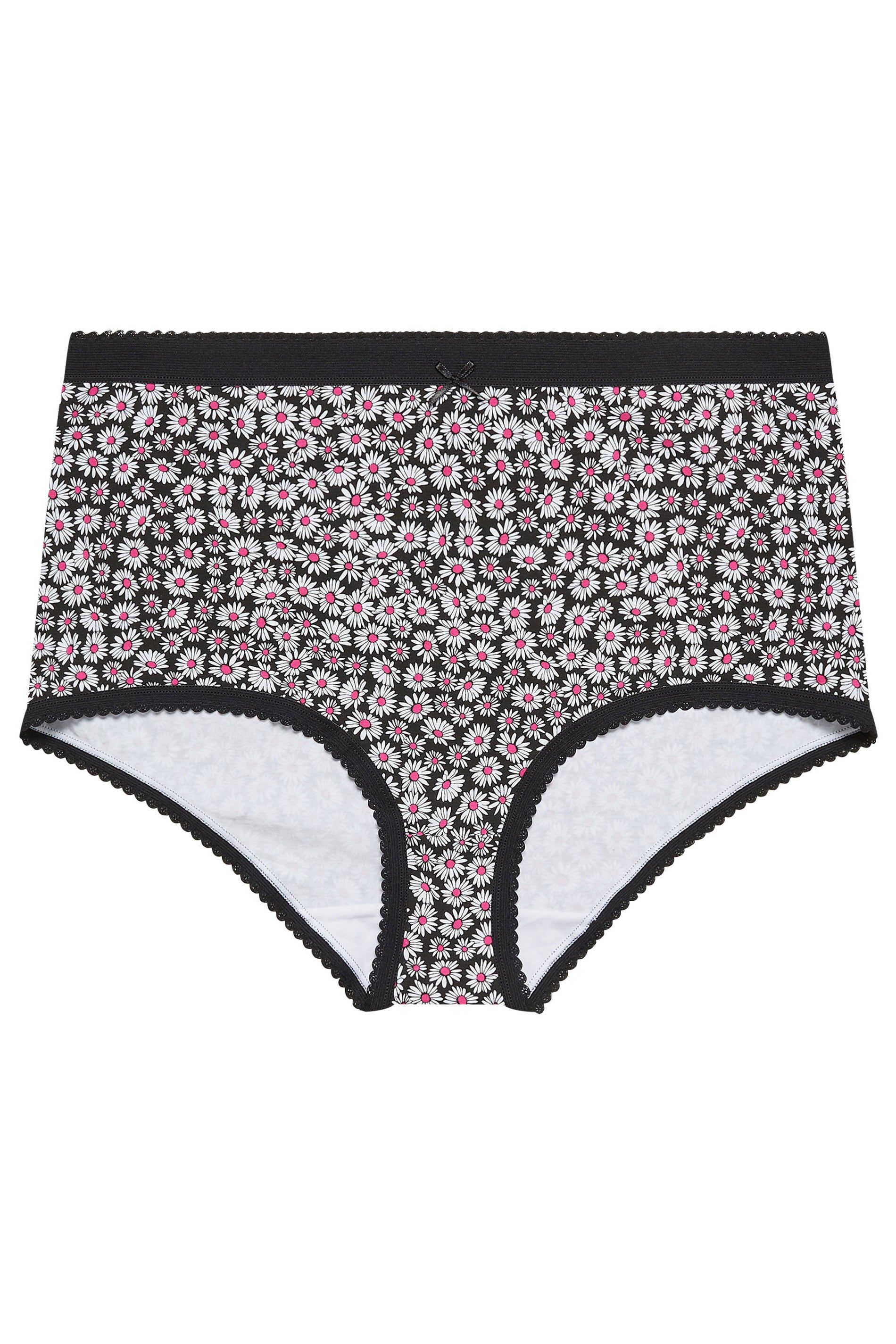 Yours 5 Pack Daisy Print Full Briefs