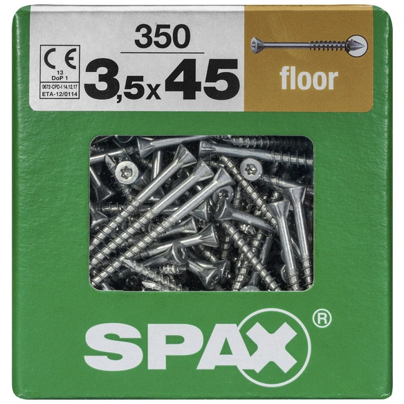 Massivholzfußbödenschraube, T-STAR plus, 350 Stk., 3,5 x 45 mm