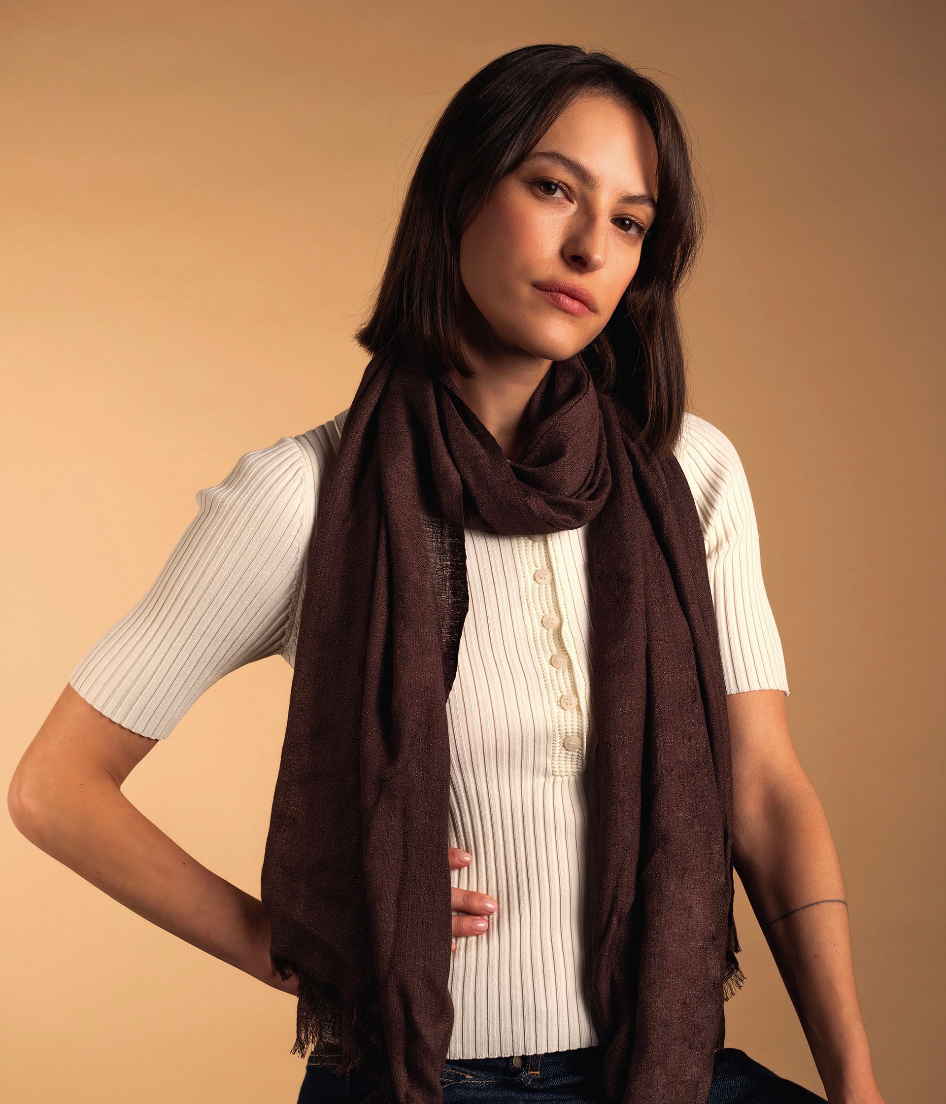 Foulard Amaya chocolat