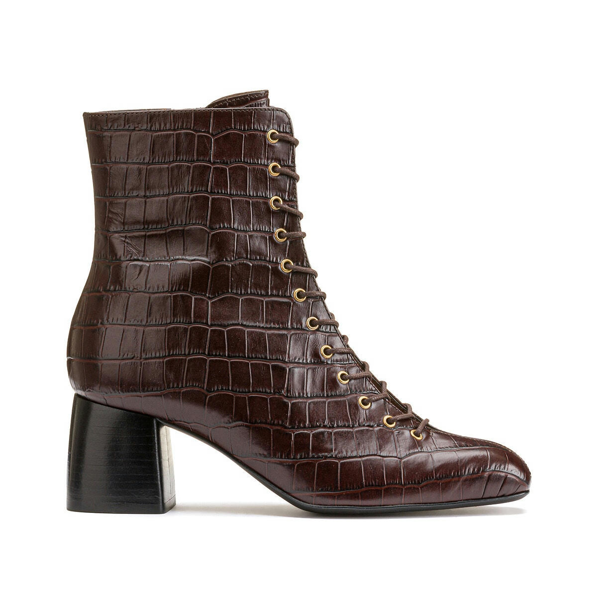 Bottines en cuir à lacets, fabriquées en Europe