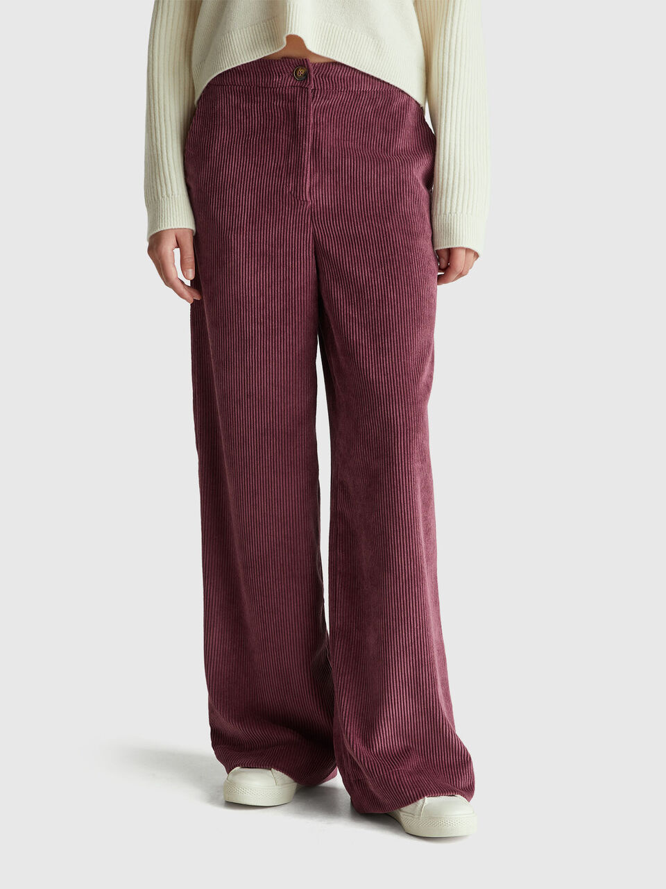 Flared corduroy trousers