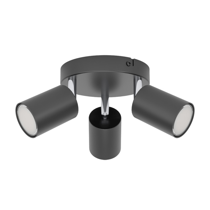 Spot Reciso-E noir GU10 3 x 5 W EGLO