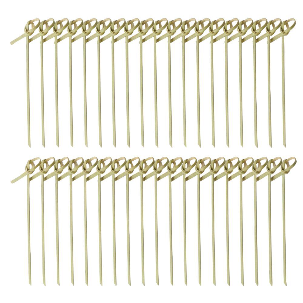 Pique apéritif bambou x40 extrémité nouée H10,5cm
