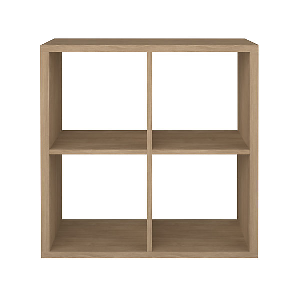 étagère modulable 4 cubes GoodHome Mixxit effet chêne l. 73,5cm x H. 73,4cm