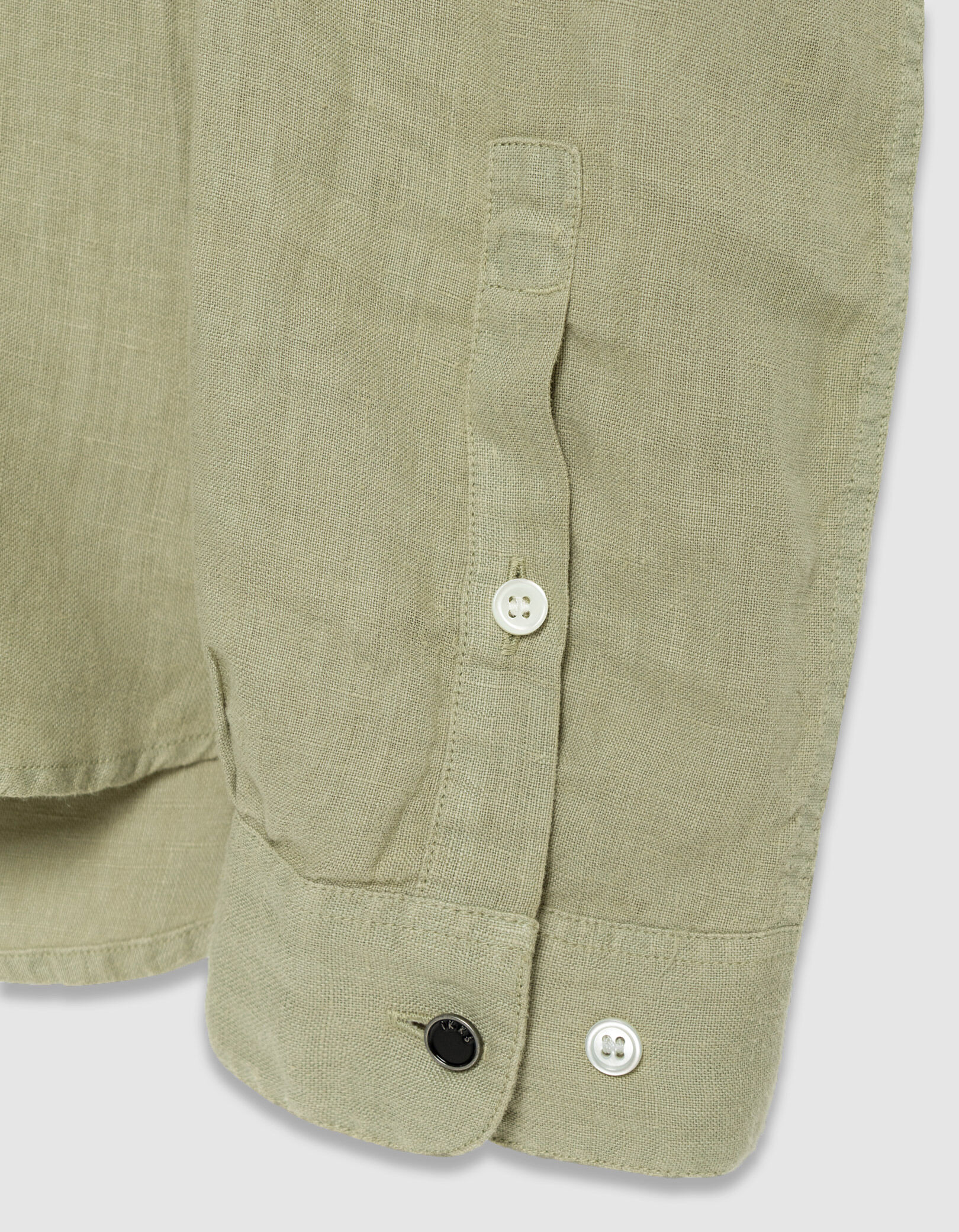 Chemise slim verte 100% lin Homme