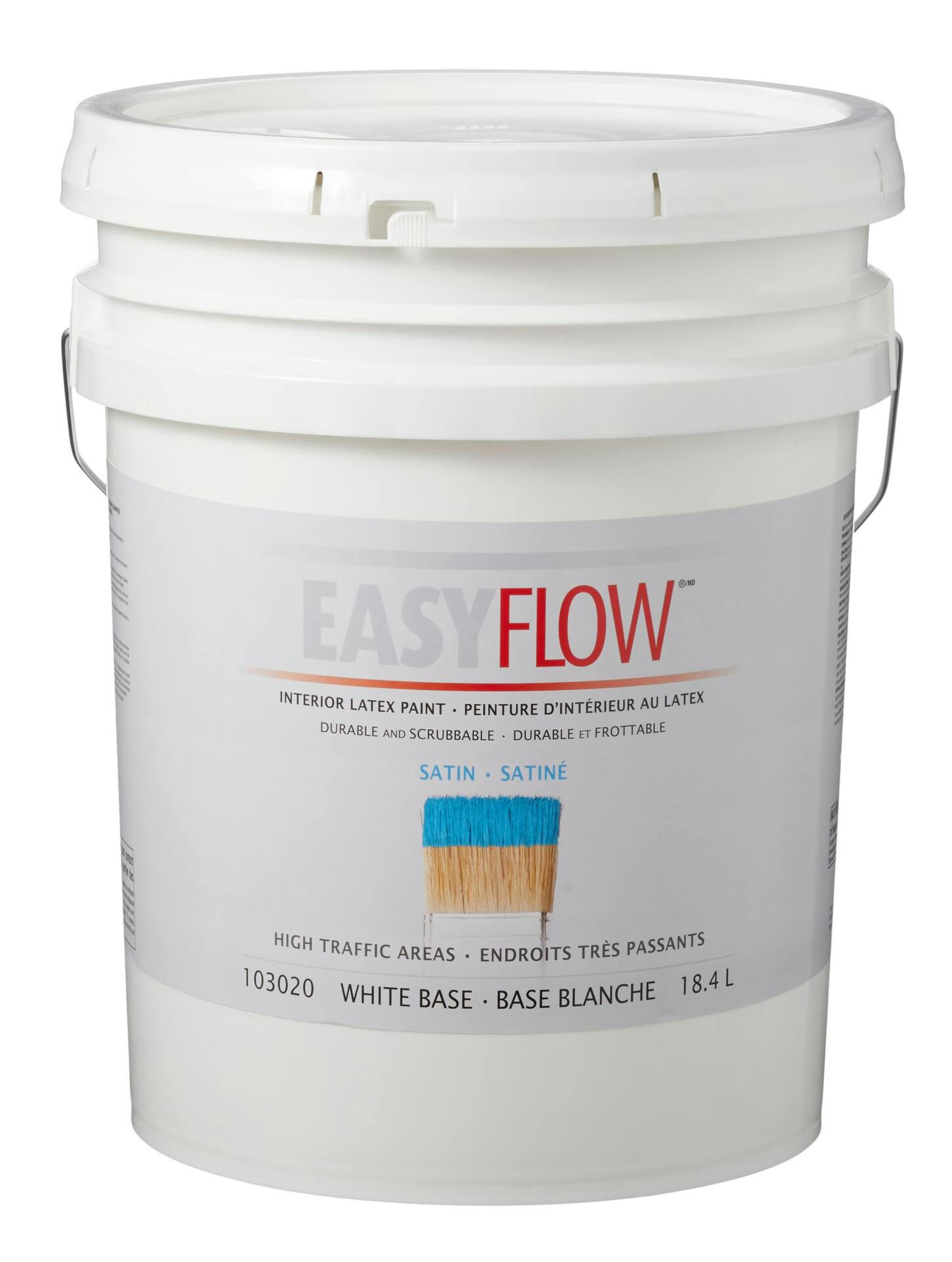 EasyFlow Interior Latex Paint, Durable & Scrubbable, Satin